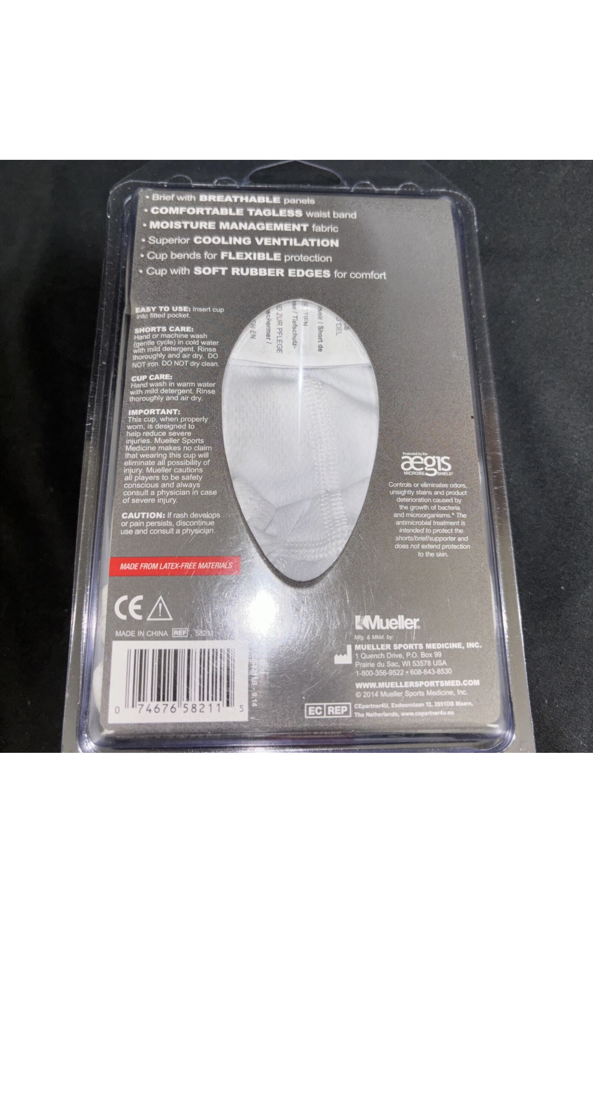 Mueller Flex Shield Protective Cup And Compression Brief Peewee LG