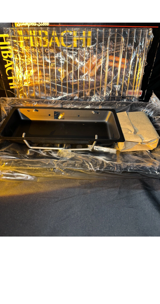 Try-Burn Stamped Steel Hibachi Barbecue Grill