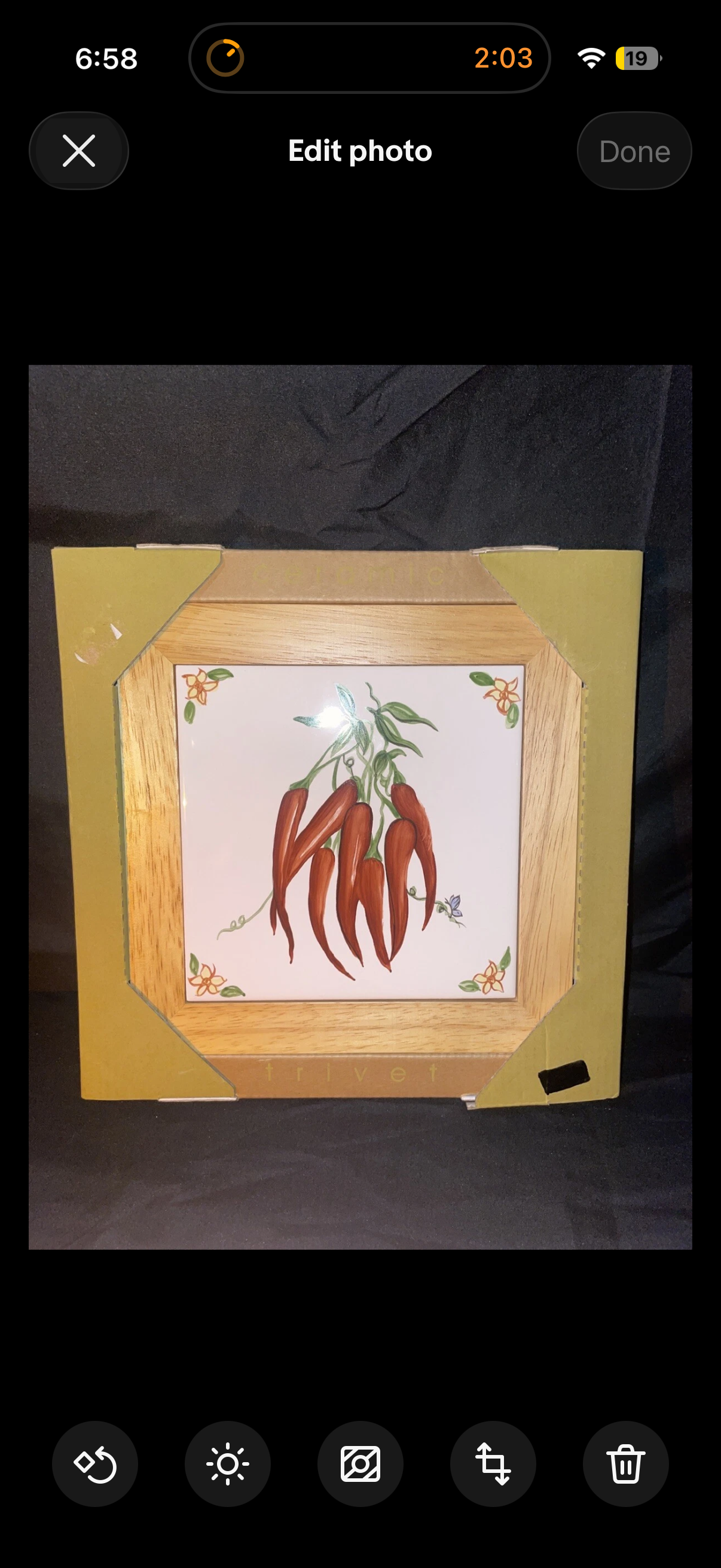 Ceramic Evergreen Jalapeño Trivet