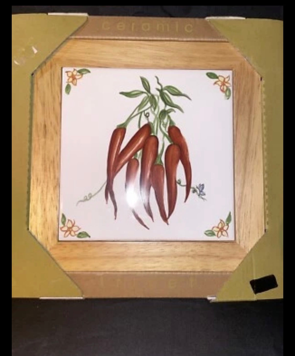 Ceramic Evergreen Jalapeño Trivet