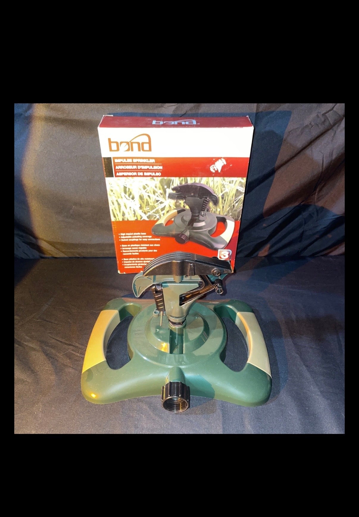 Bond Zinc Impulse Sprinkler With Plastic Base 70030