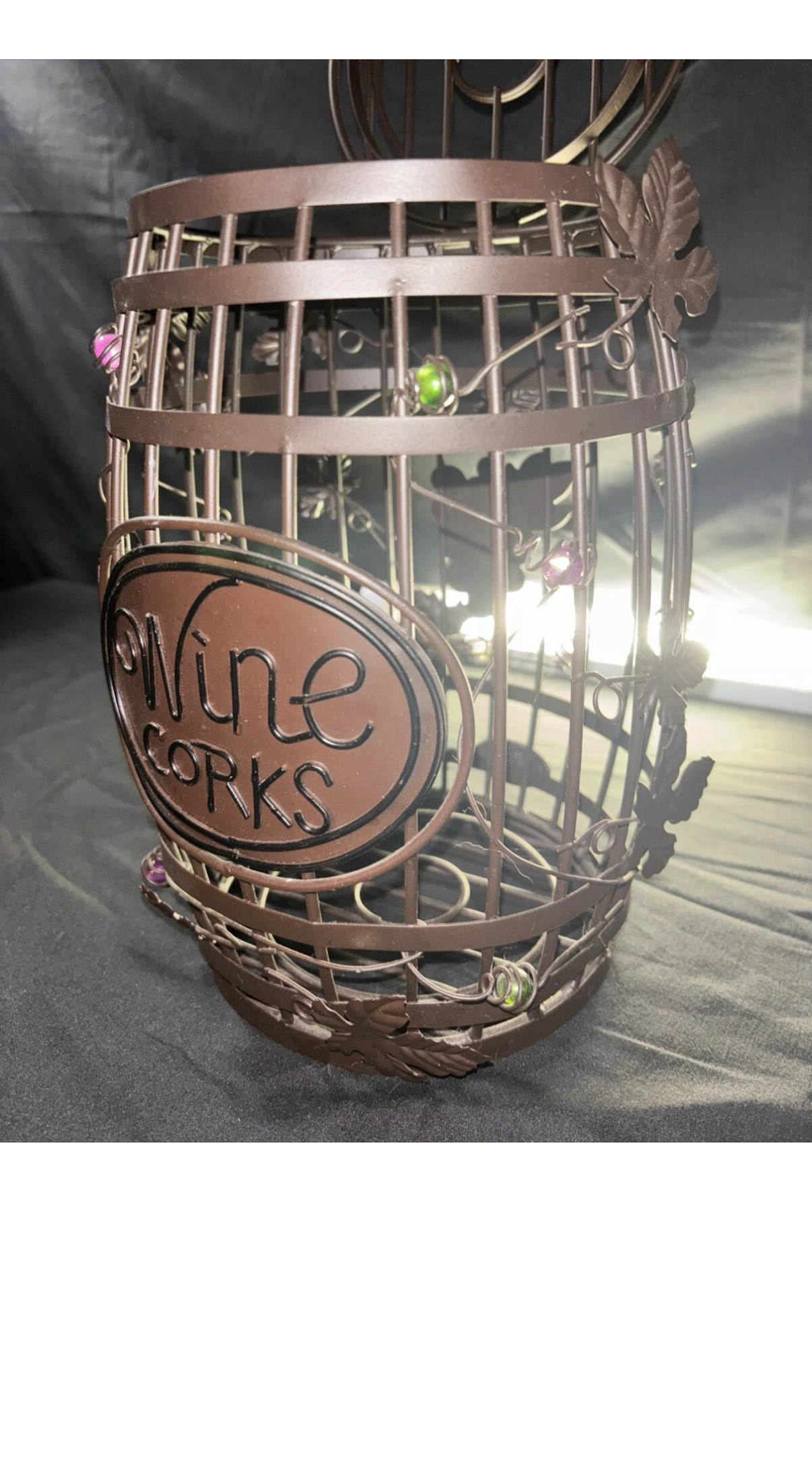 Wine Corks Decorative Metal Basket