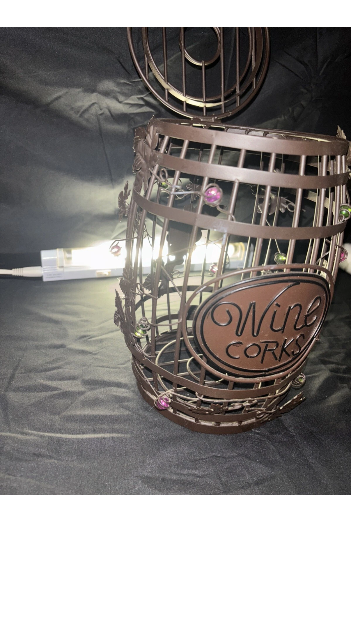 Wine Corks Decorative Metal Basket