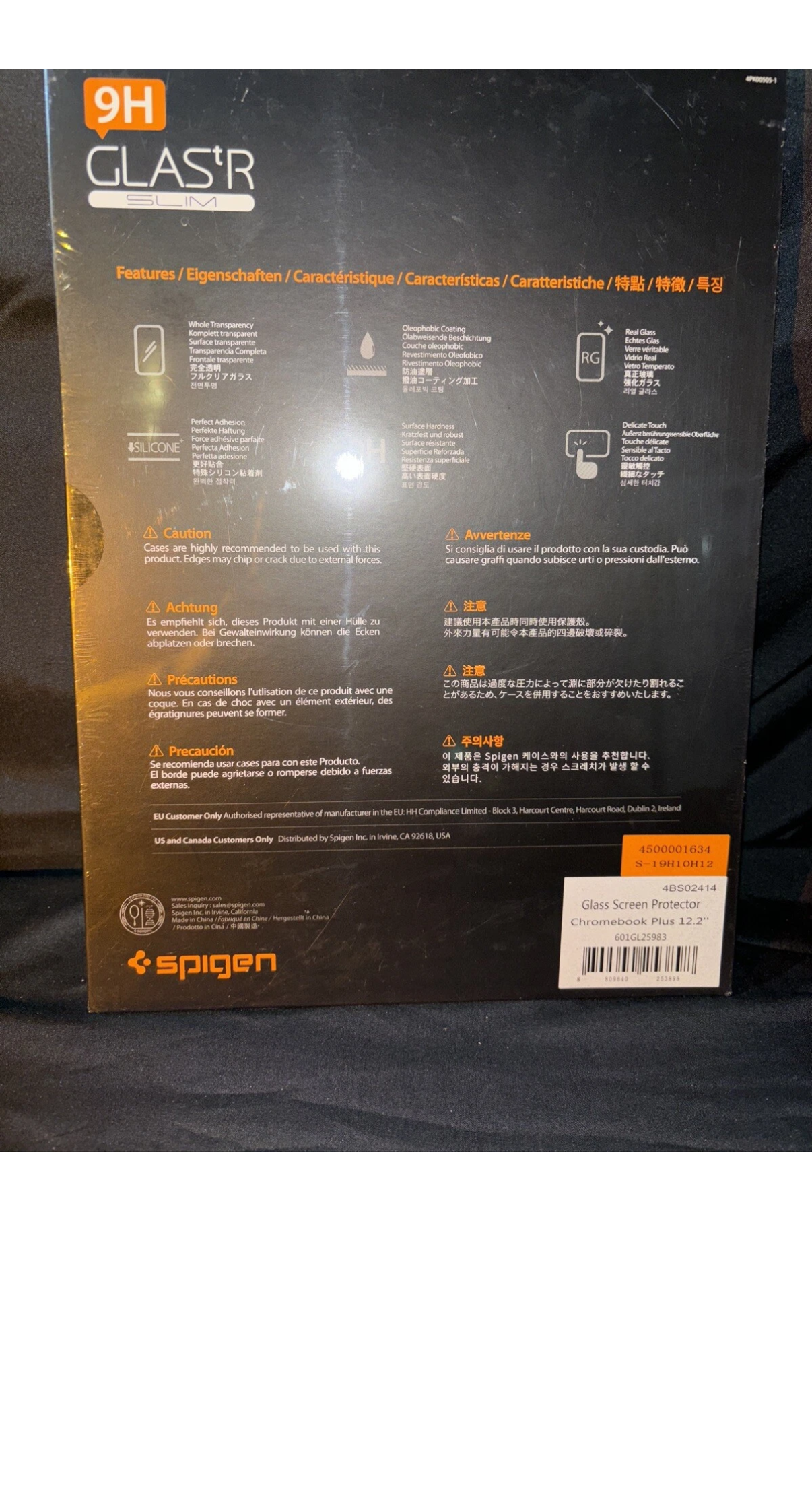 Spigen Premium Tempered Glass Screen Protector 9H- Chromebook Plus 12.2”