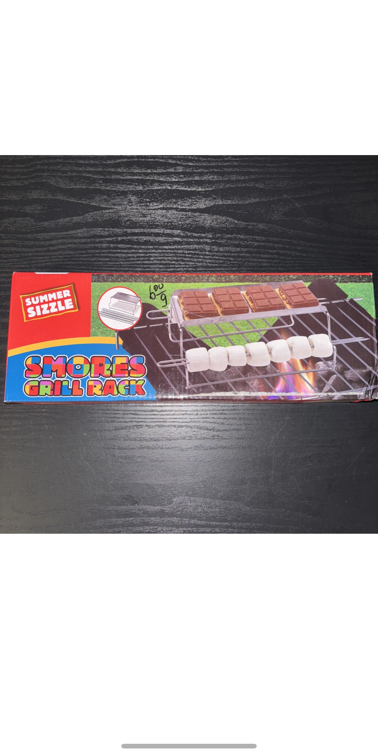 Stainless Steel S'mores Outdoor Grilling Rack w/ Roasting Skewers Sticks Set