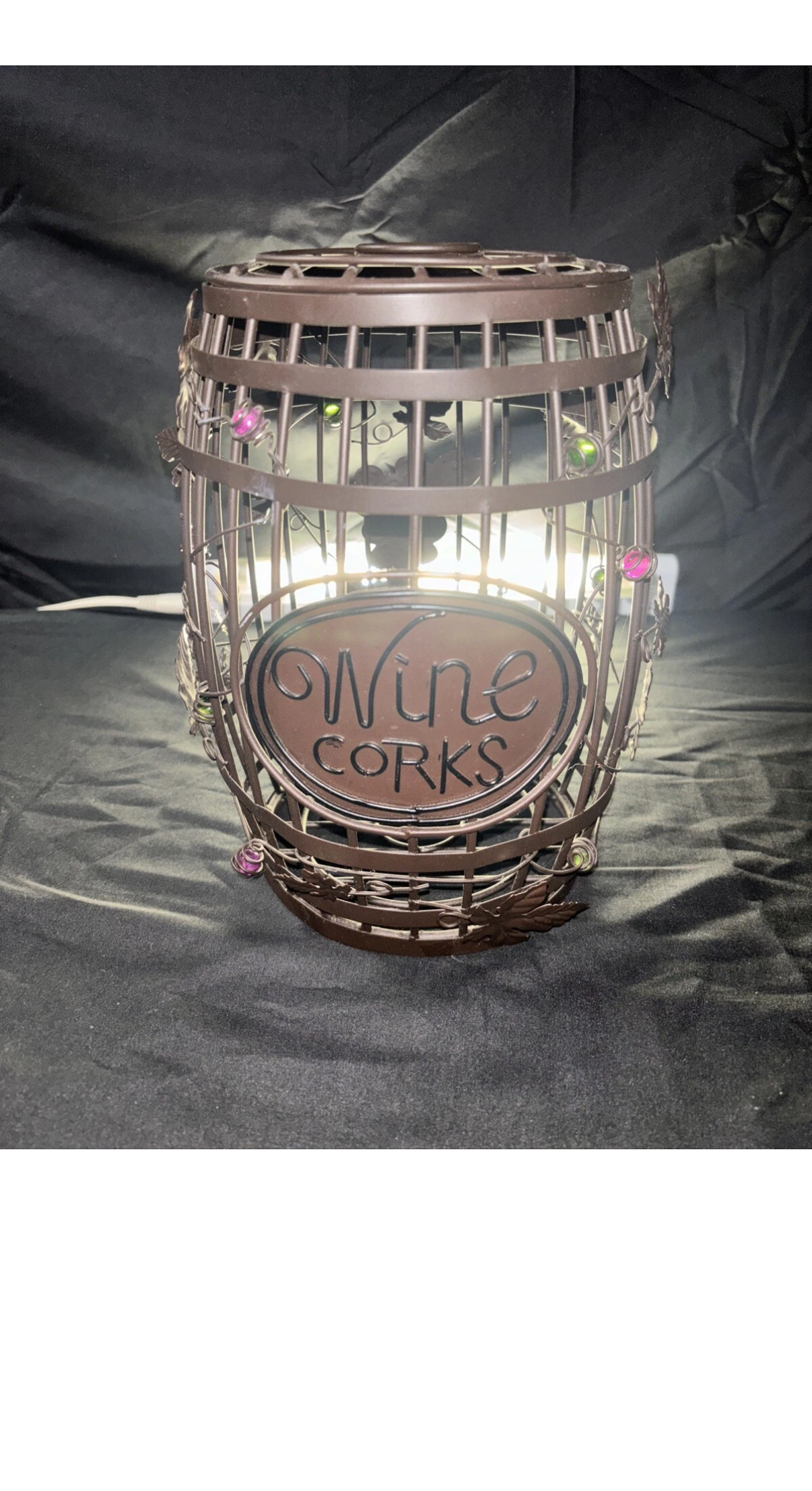 Wine Corks Decorative Metal Basket