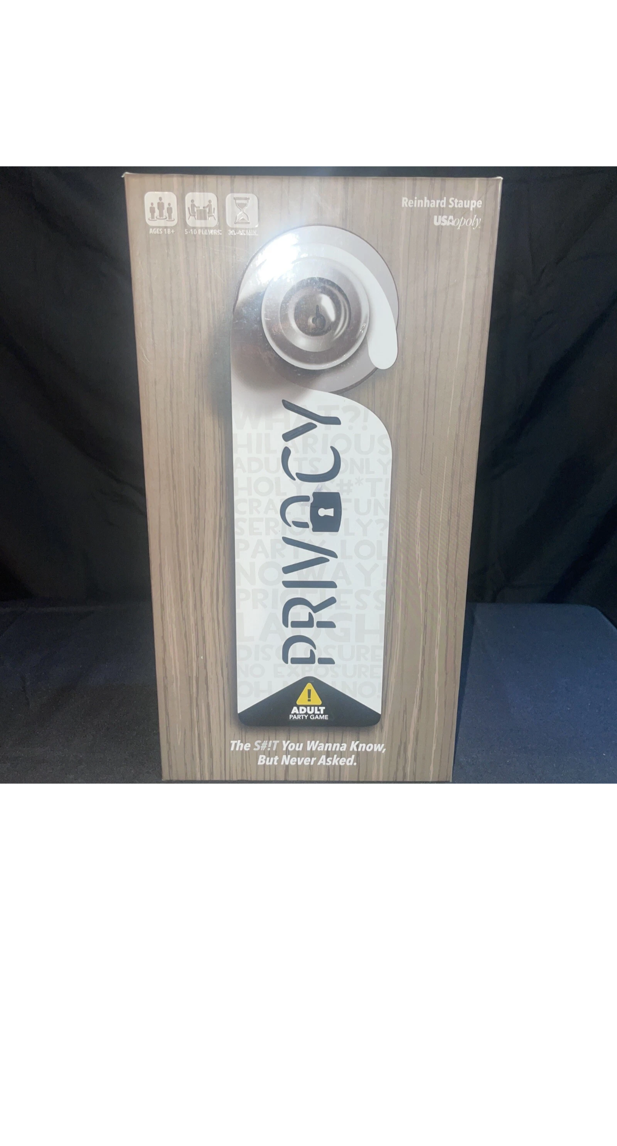 Privacy Adult Board Game Anonymously Answer Questions. 5-10 Players, 30-45 Min