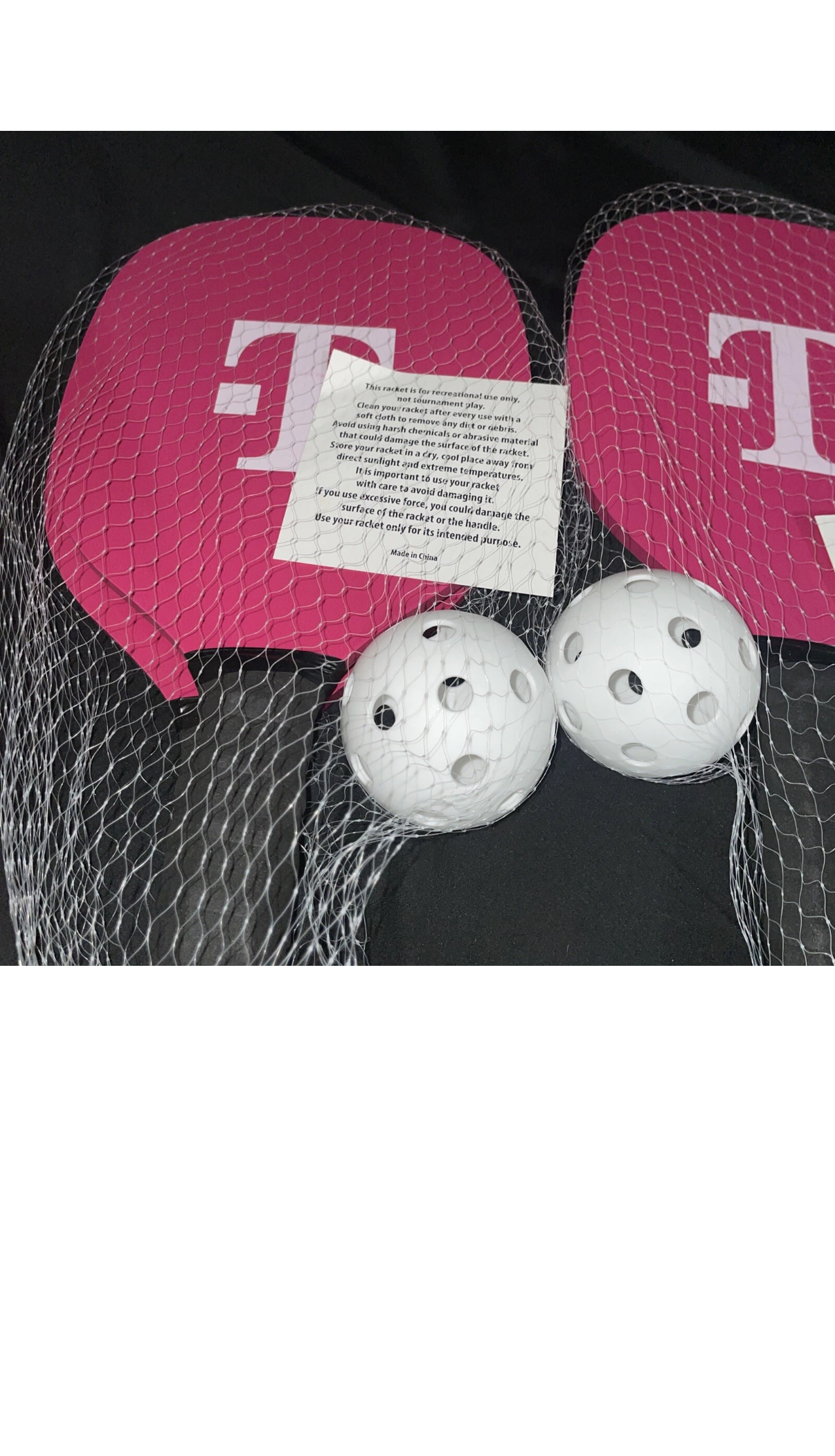 T-Mobile Tuesday Pickleball Set Of 6x Paddles x 3x Balls BRAND NEW