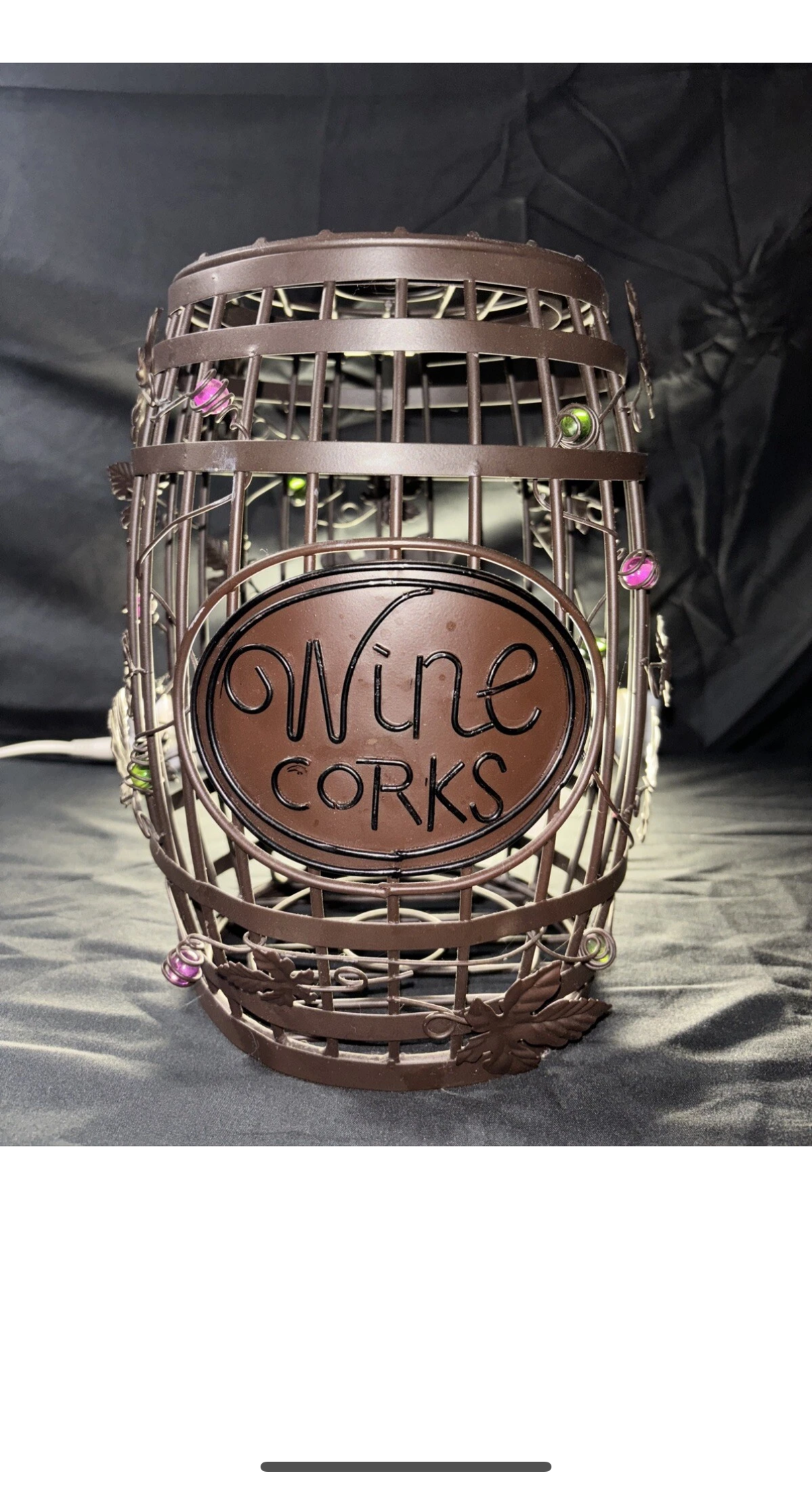 Wine Corks Decorative Metal Basket