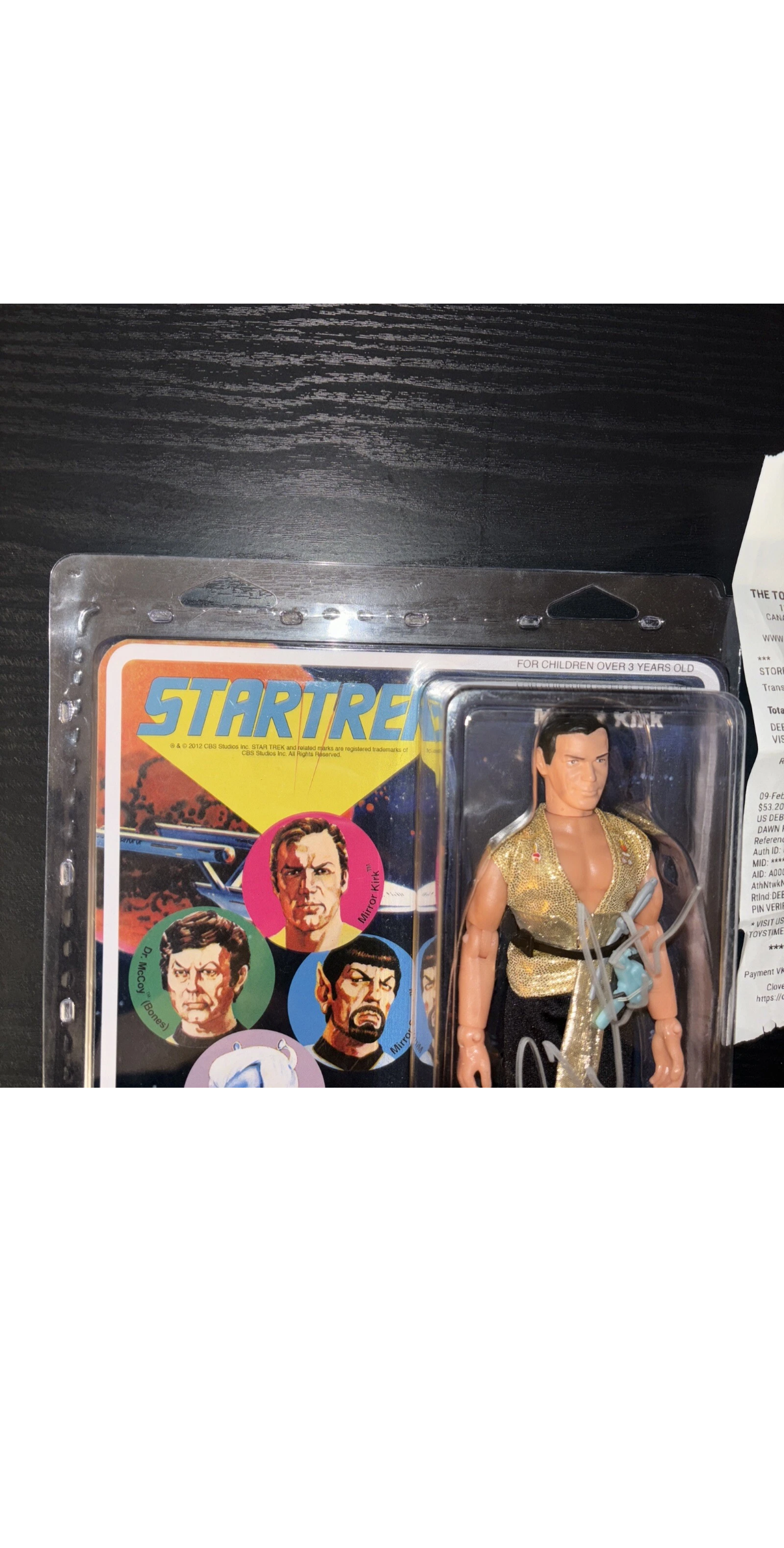 Diamond Retro Mirror Kirk-William Shatner Autographed-Authentic-*