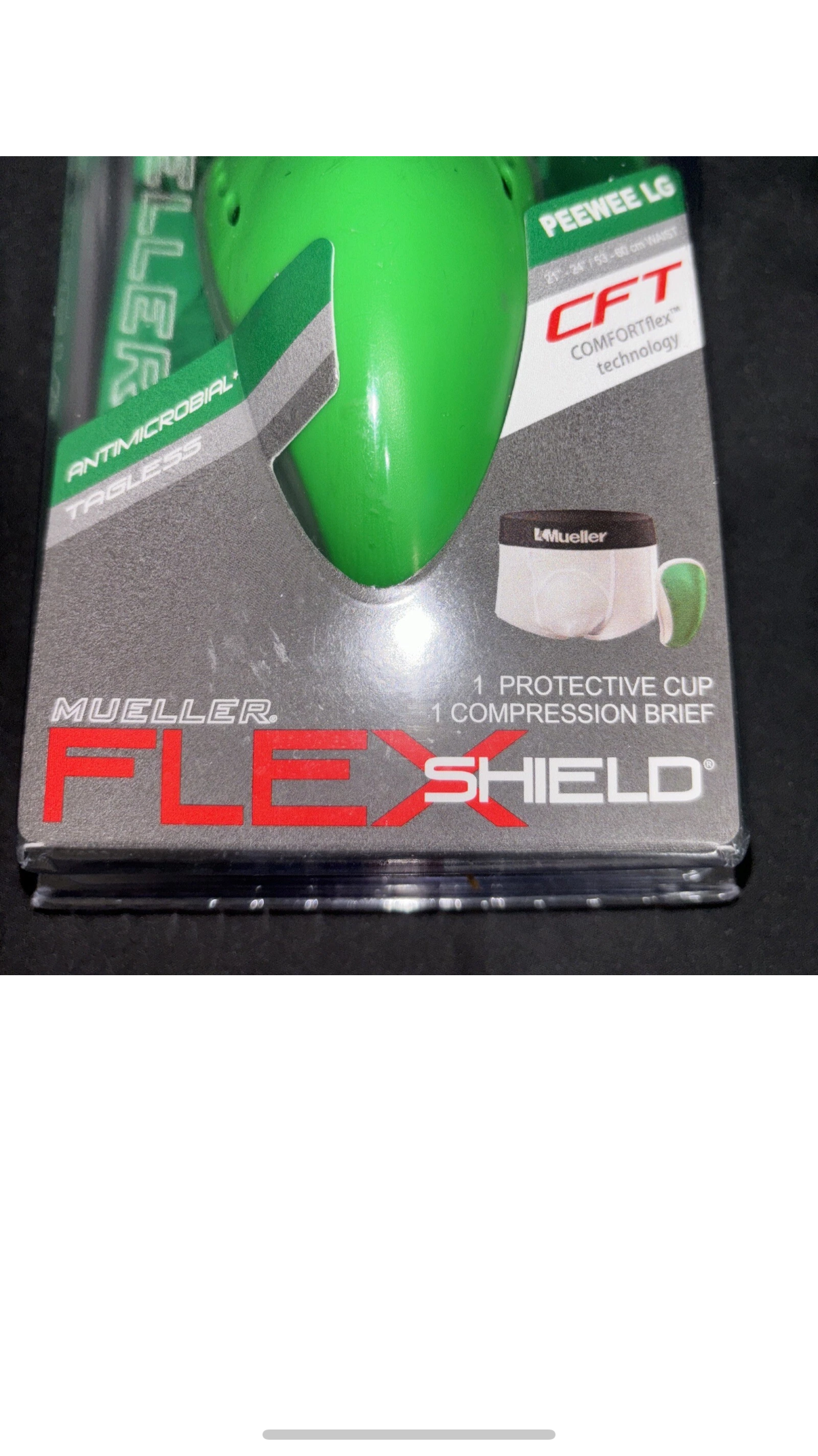 Mueller Flex Shield Protective Cup And Compression Brief Peewee LG