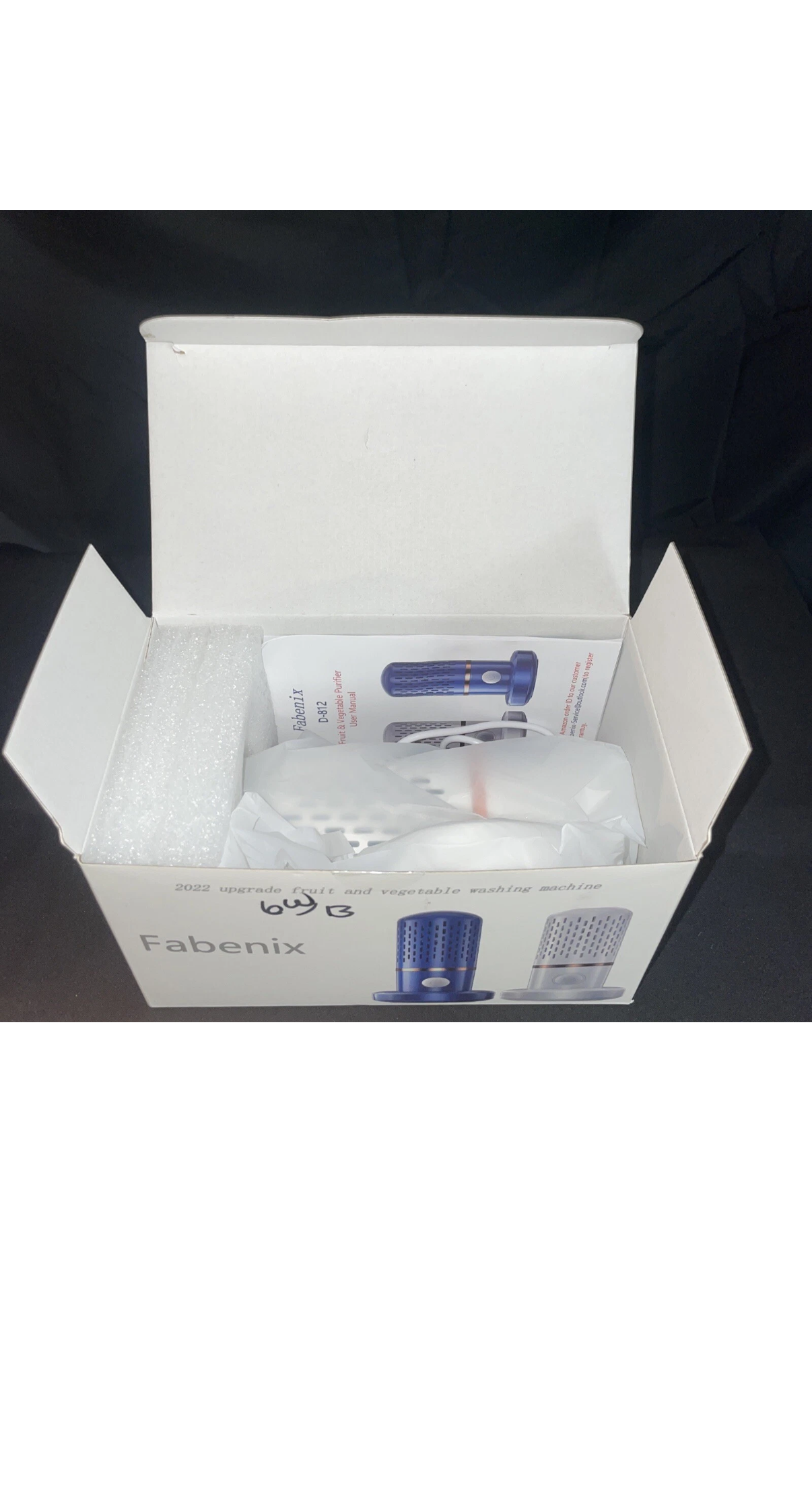 Fabenix 2022 Fruit and vegtable washing machine Model: D-812- Unused-Open Box