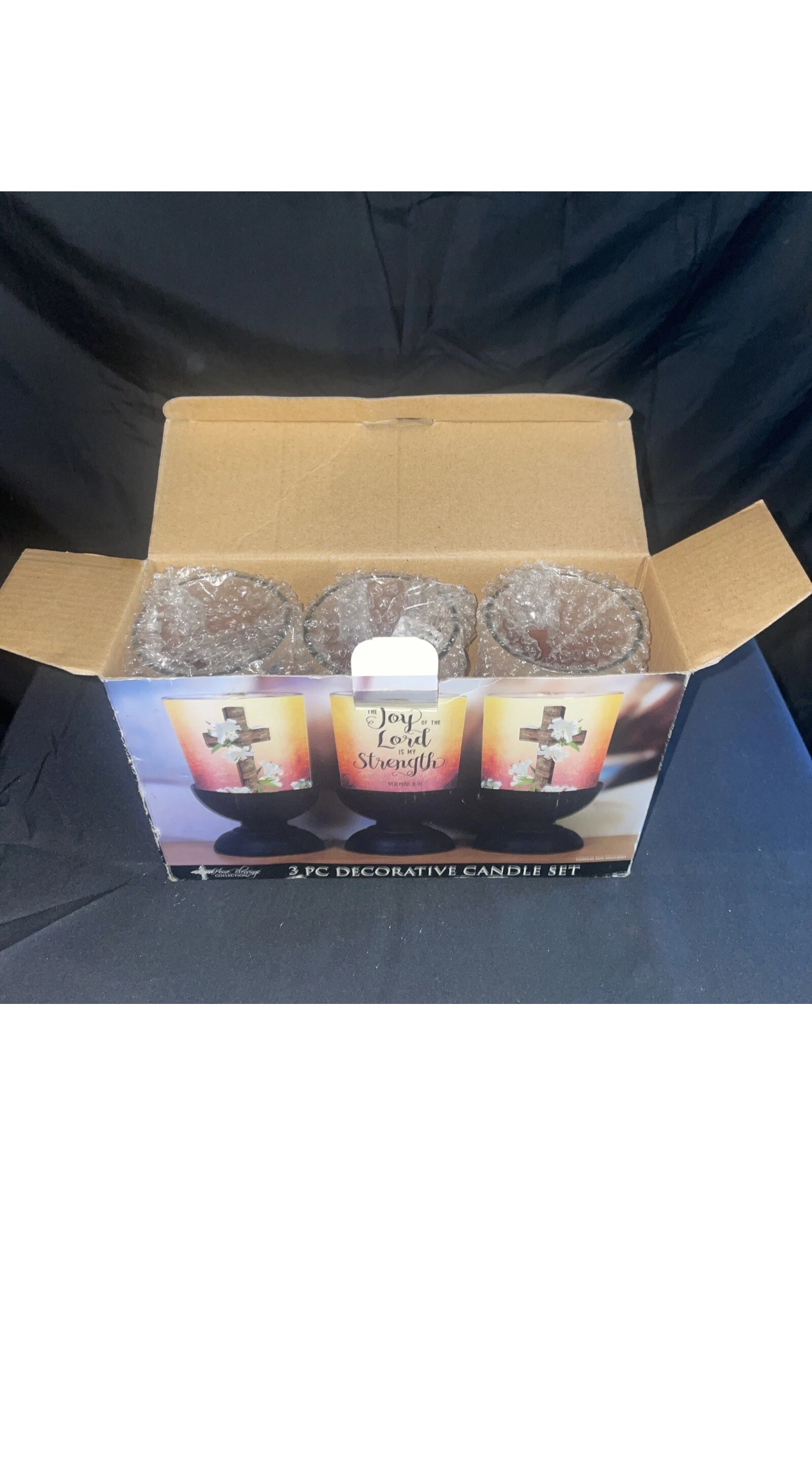 Home Blessings Collection 3 Pc Decorative Candle Set