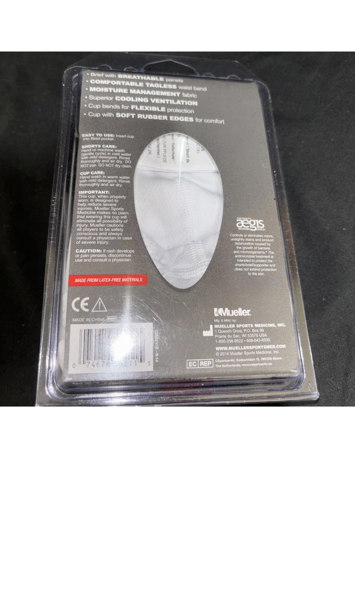 Mueller Flex Shield Protective Cup And Compression Brief Peewee LG