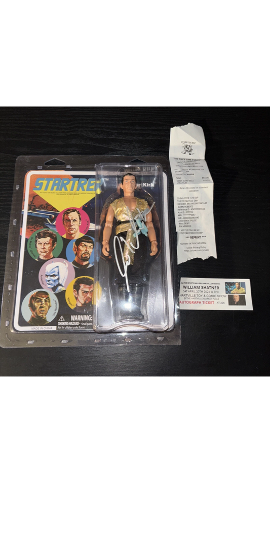 Diamond Retro Mirror Kirk-William Shatner Autographed-Authentic-*
