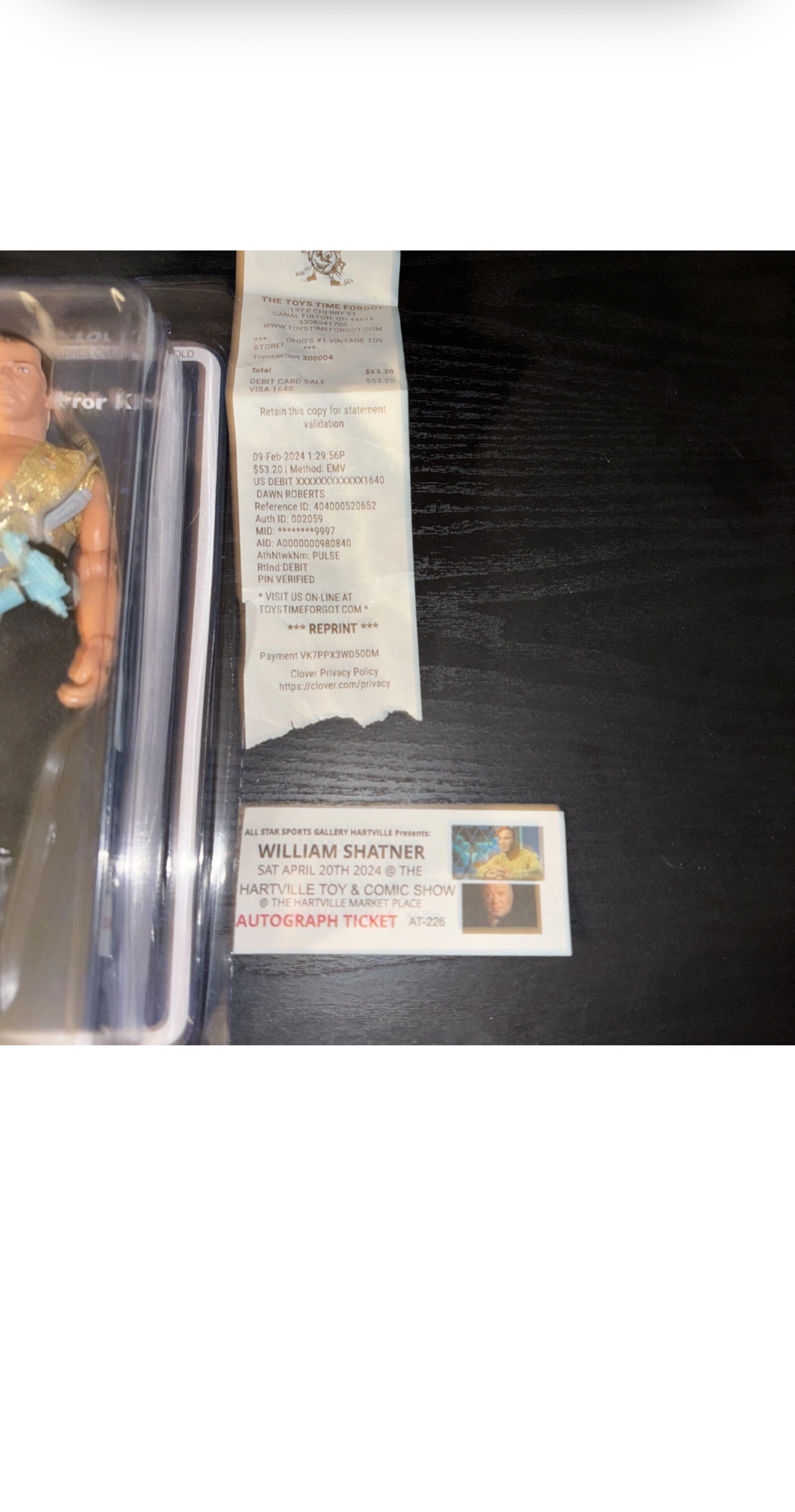 Diamond Retro Mirror Kirk-William Shatner Autographed-Authentic-*