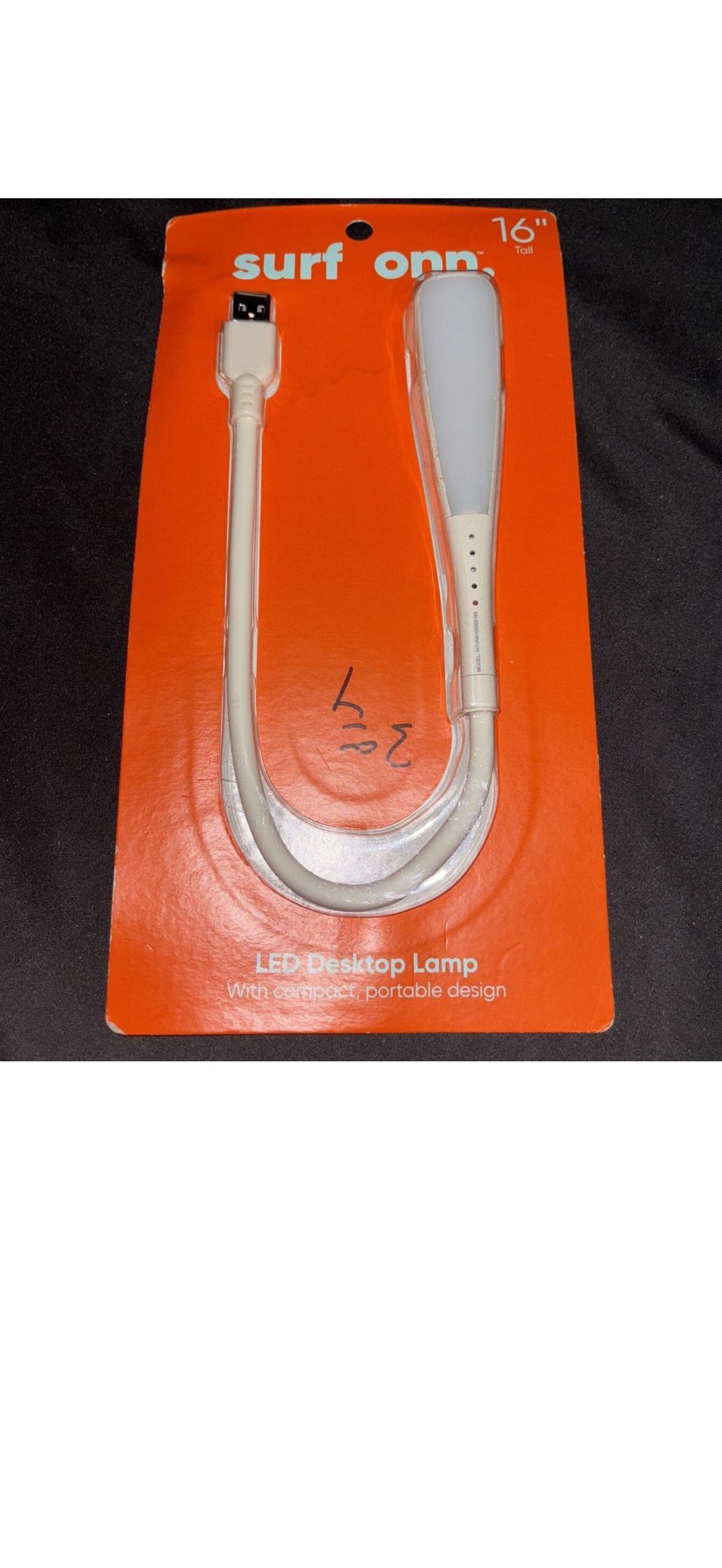 Surf Onn Led Desktop Lamp 16" Tall Compact Portable Flex Design USB & Pink