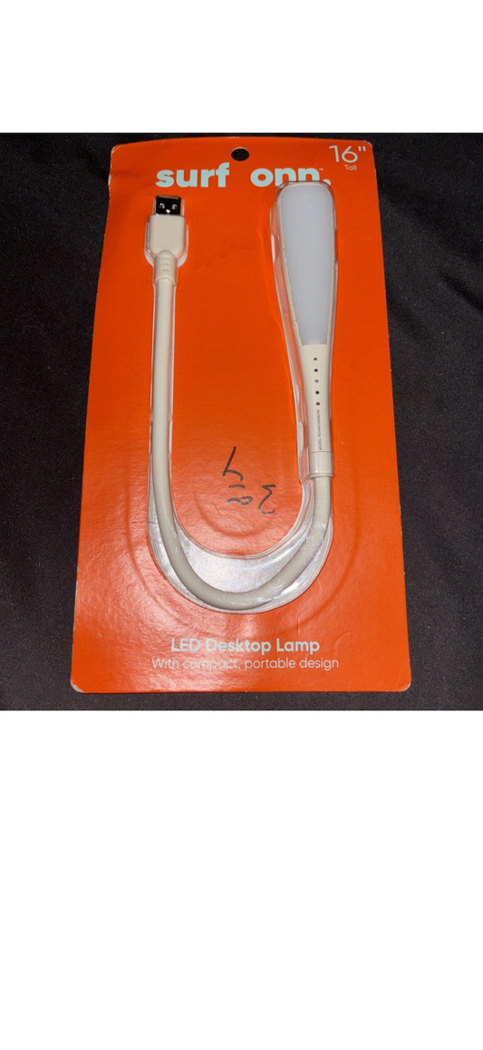 Surf Onn Led Desktop Lamp 16" Tall Compact Portable Flex Design USB & Pink